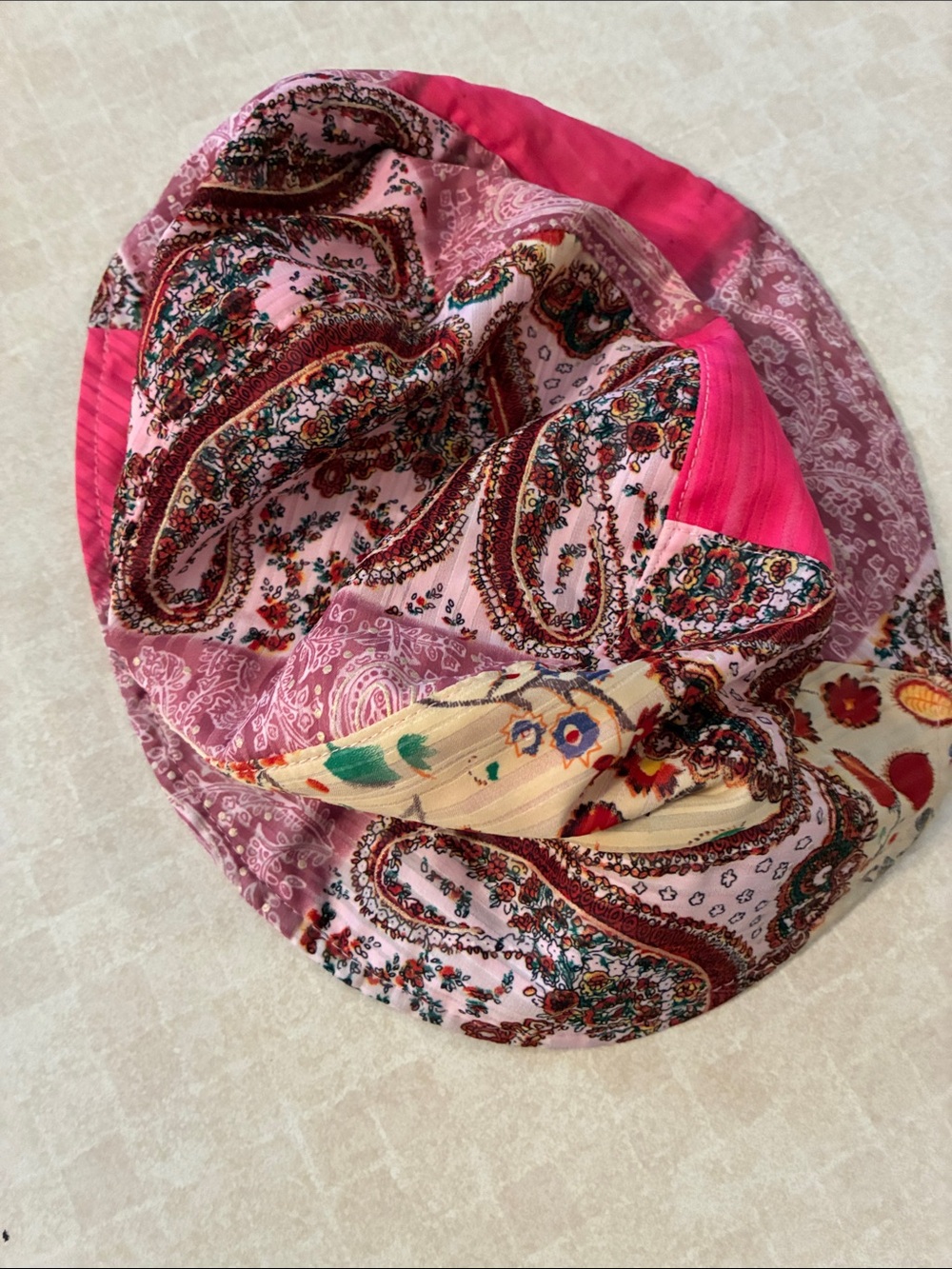 l.e.i. Pink Paisley Patchwork Bucket Hat - Picture 7 of 8